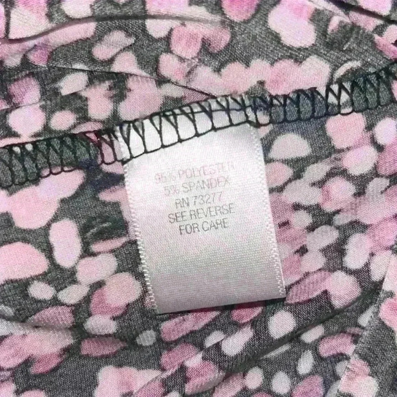 Dana Buchman Dress Women’s Medium Midi Short Sleeve Shift Stretch Twist - Picture 5 of 5